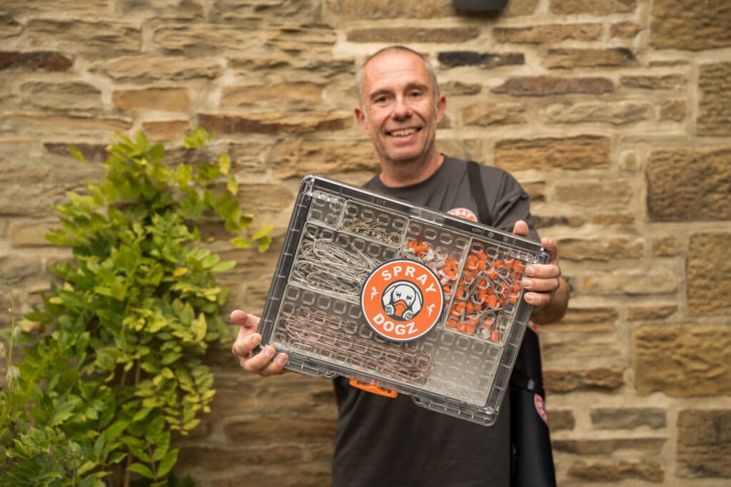 Gareth Owner of Spray Dogz with Thanos system
