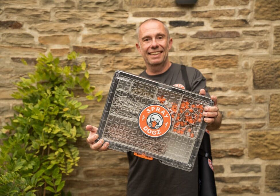 Gareth Owner of Spray Dogz with Thanos system